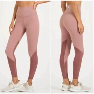 Vuori Studio Series Colorblock Leggings Light Terracotta sz M Workout Athleisure